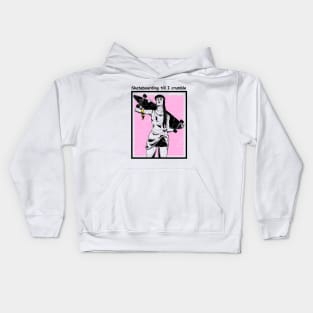 Skateboarding till I crumble Kids Hoodie